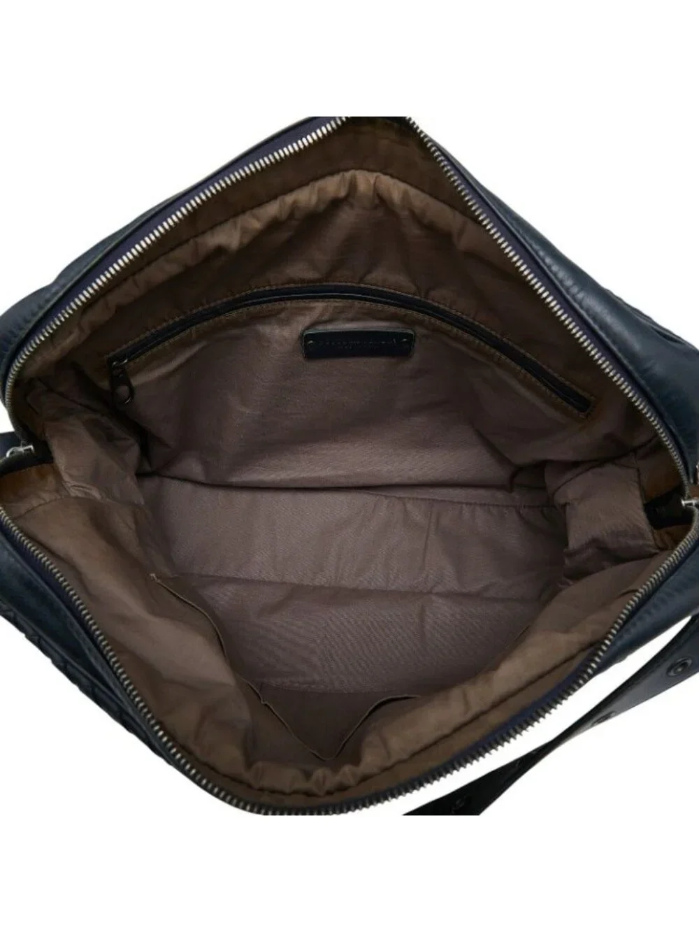 Bottega Veneta Intrecciato Crossbody Shoulder Bag Navy Leather
